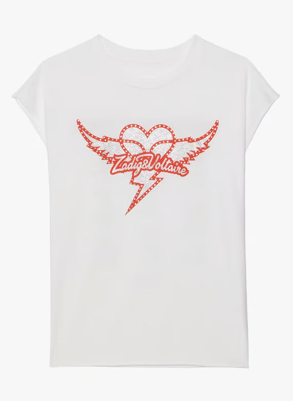 Zadig & Voltaire Cloe HC Wings Strass T-Shirt