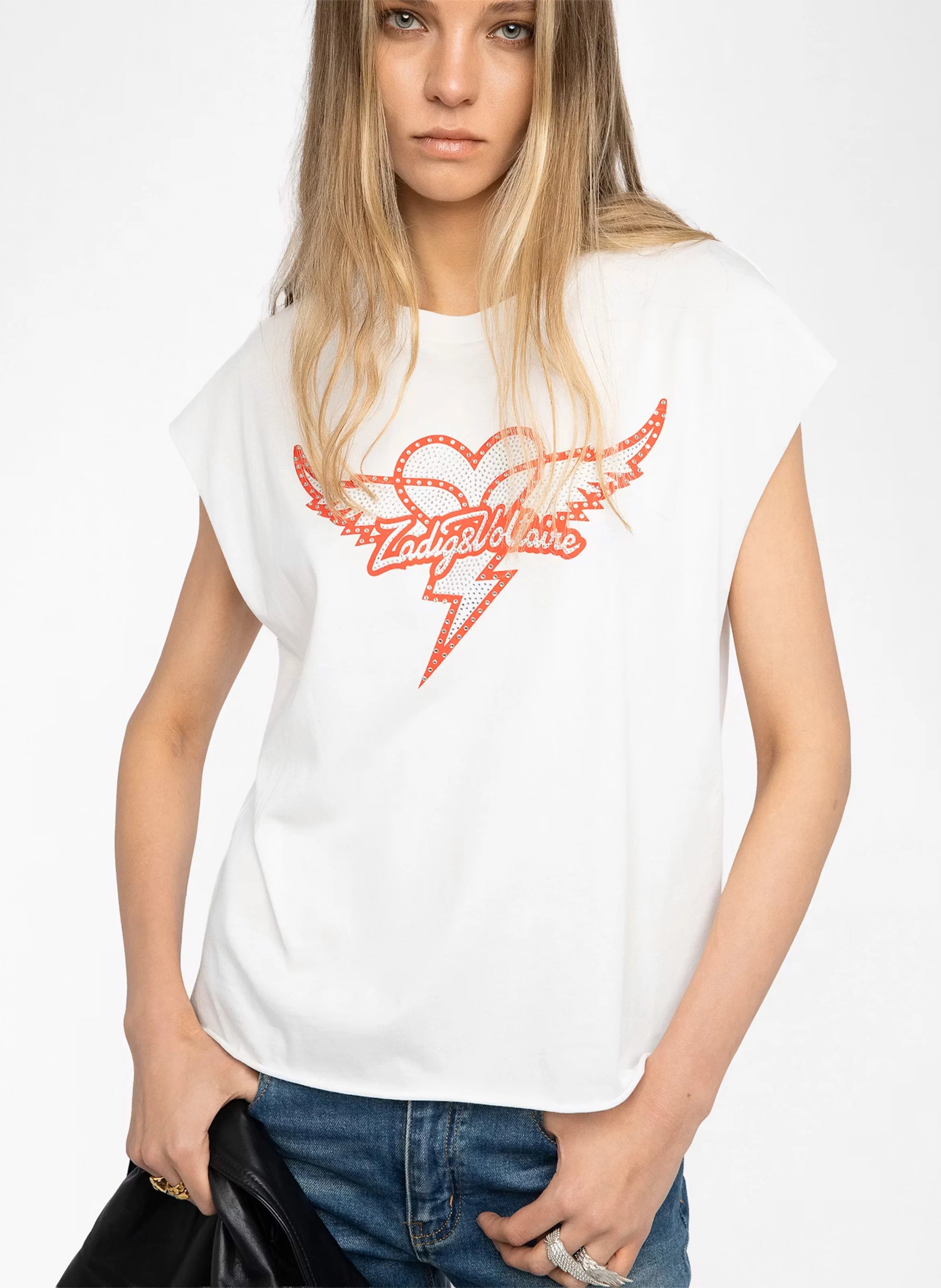 Zadig & Voltaire Cloe HC Wings Strass T-Shirt