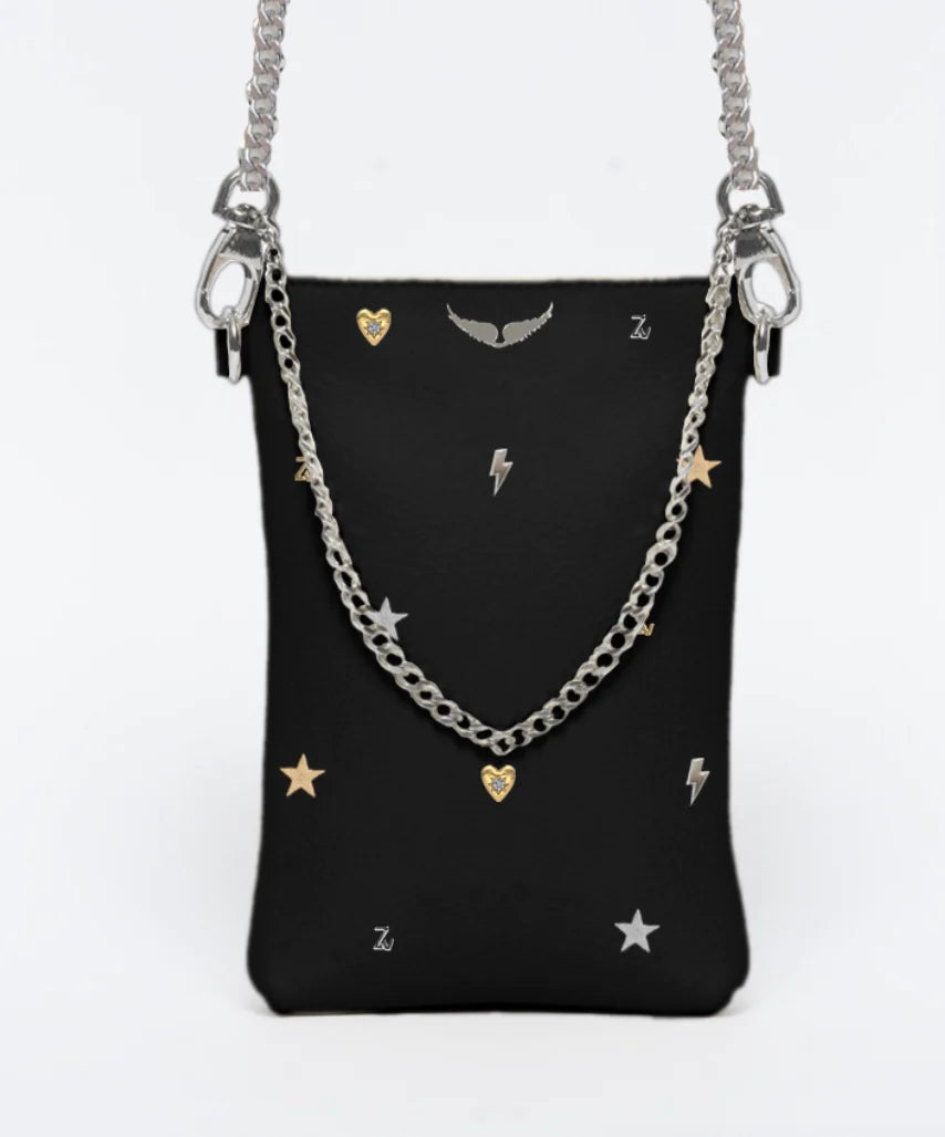 Zadig & Votaire Rock Phone Pouch Lucky Charms