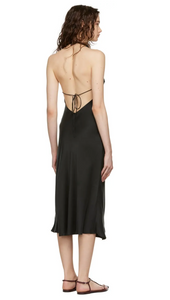 Silk Laundry Halter Dress