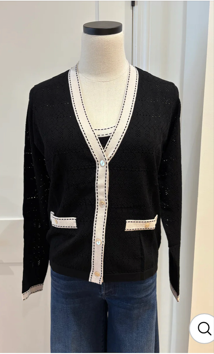 Autumn Cashmere Pointelle Cardigan