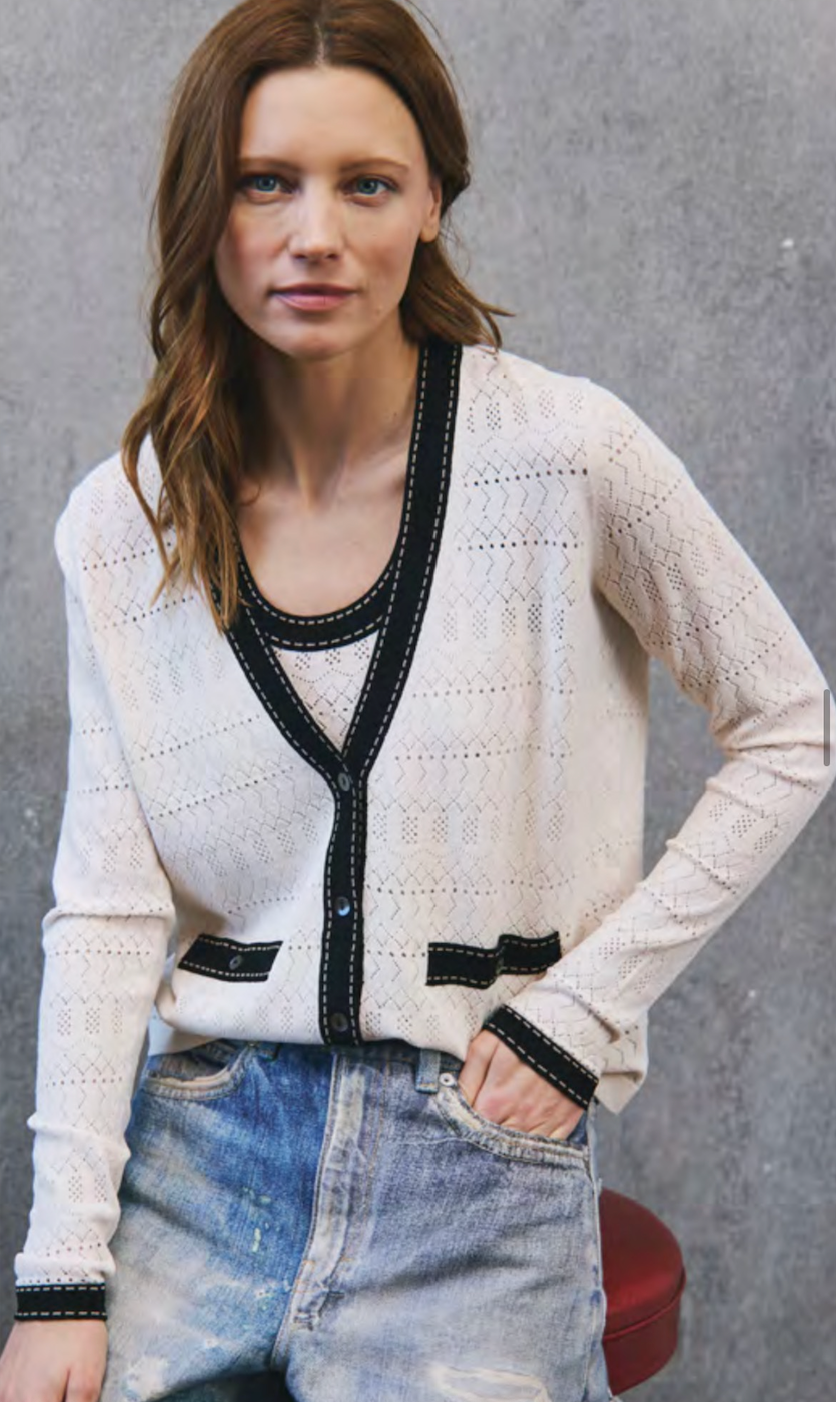 Autumn Cashmere Pointelle Cardigan