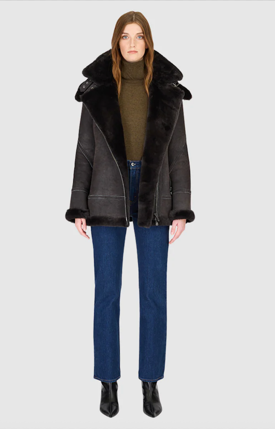 HiSO Martina Shearling Moto Coat