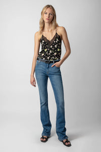 Zadig & Voltaire Cami Soft Crinkle Roses