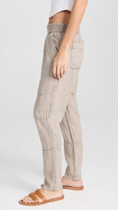 James Perse Linen Patched Pull on Pants