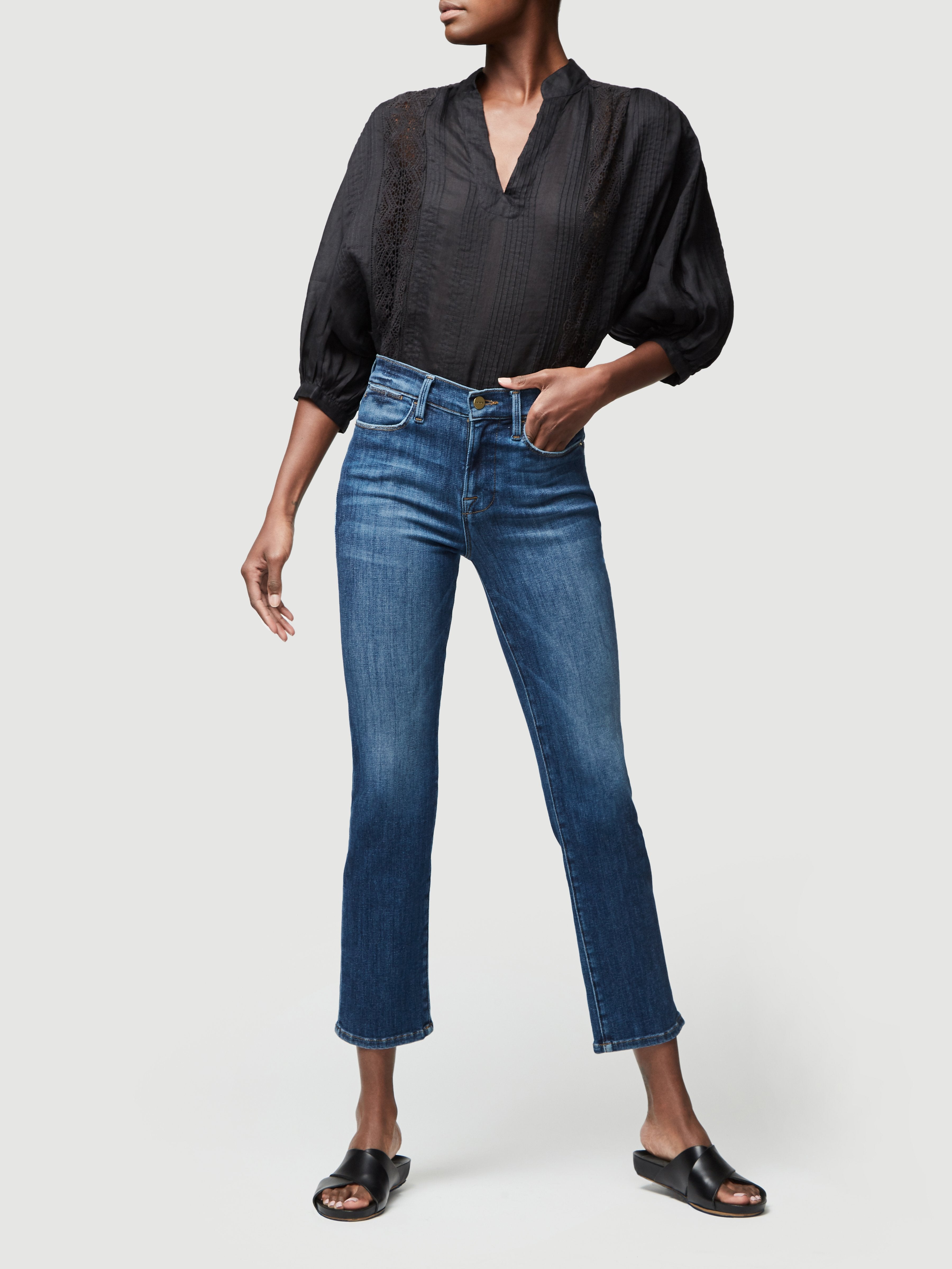 <span><strong>Frame</strong></span></br>Jeans High Straight